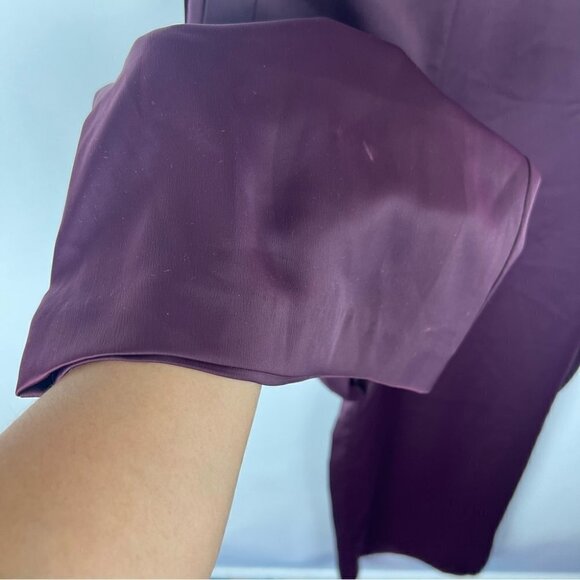 Nwot - Amaryllis, Women’s Sleeveless Wide Legged Romper. Color: Maroon. Size: 4. - Picture 10 of 14